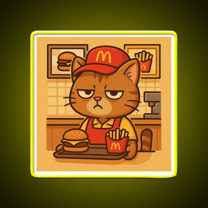 Grumpy Cat At Meowdonalds Fast Food Led Neon Sign For Burger Place Rgb Color - Shineneon