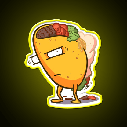Grumpy Taco Led Neon Sign Mexican Food Sign Rgb Color - Shineneon