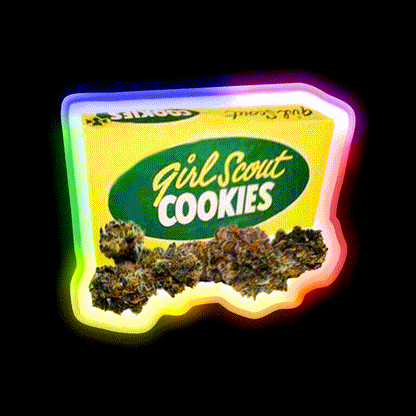 Gsc Strain Art Hemp Inspired Green Leaf Led Neon Sign Rgb Color - LED neon sign close-up detail