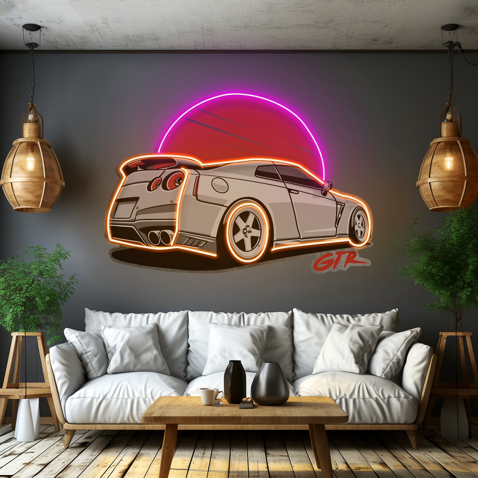 Gtr Super Car Led Neon Sign Light Custom Led Signs - LED neon sign view 6