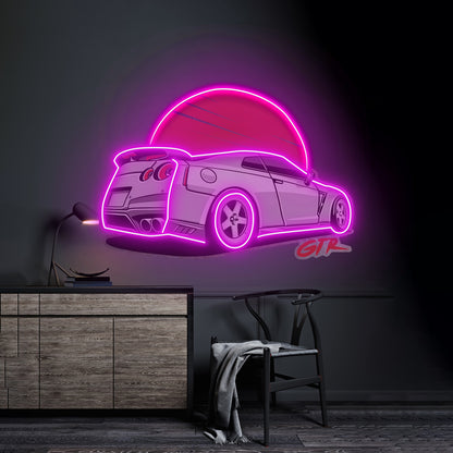 Gtr Super Car Led Neon Sign Light Custom Led Signs - LED neon sign close-up detail