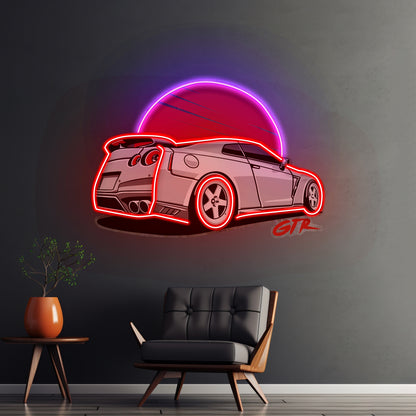 Gtr Super Car Led Neon Sign Light Custom Led Signs - Custom LED neon sign front view