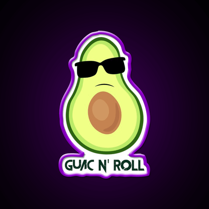 Guac N Roll Fast Food Led Neon Sign For Burger Place Rgb Color - Shineneon