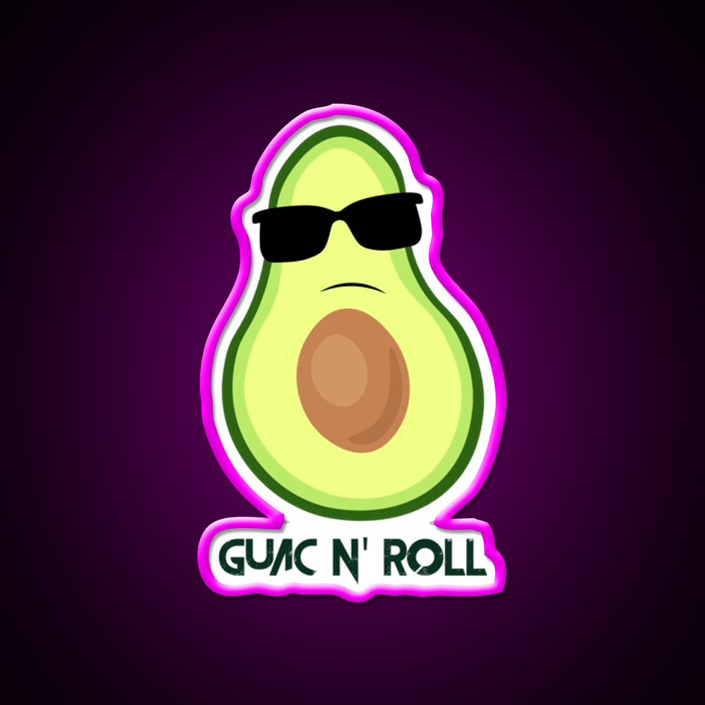Guac N Roll Fast Food Led Neon Sign For Burger Place Rgb Color - Shineneon
