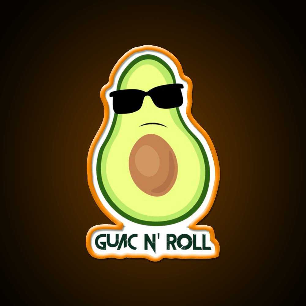 Guac N Roll Fast Food Led Neon Sign For Burger Place Rgb Color - Shineneon
