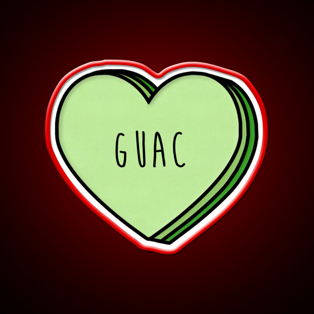 Guacamole Heart Fast Food Led Neon Sign For Burger Place Rgb Color - Shineneon