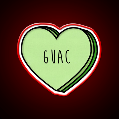 Guacamole Heart Fast Food Led Neon Sign For Burger Place Rgb Color - Shineneon