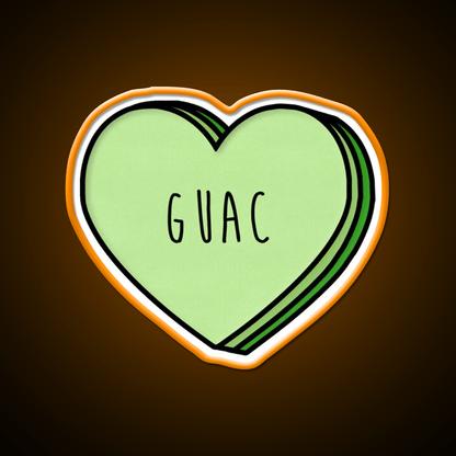 Guacamole Heart Fast Food Led Neon Sign For Burger Place Rgb Color - Shineneon