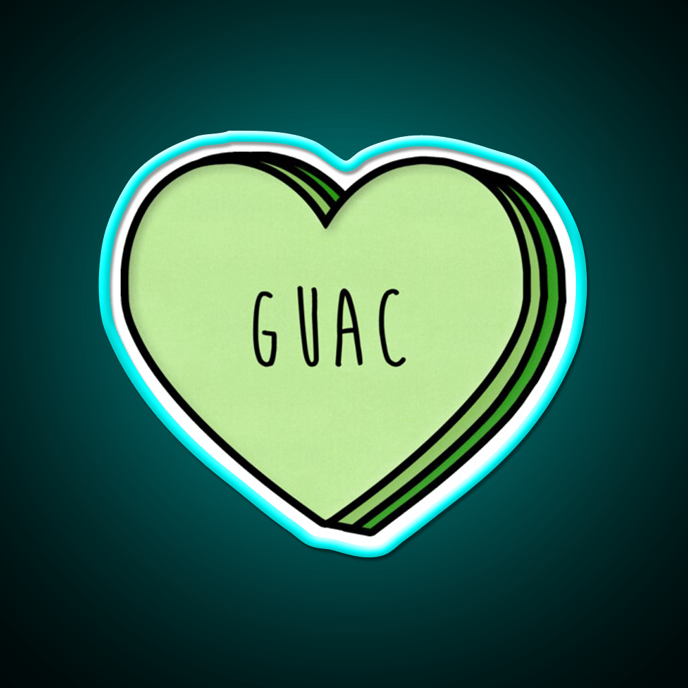 Guacamole Heart Fast Food Led Neon Sign For Burger Place Rgb Color - Shineneon