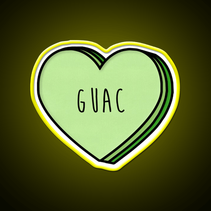 Guacamole Heart Fast Food Led Neon Sign For Burger Place Rgb Color - Shineneon