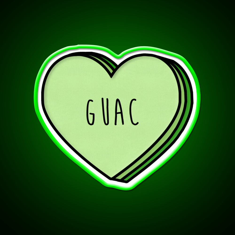 Guacamole Heart Fast Food Led Neon Sign For Burger Place Rgb Color - Shineneon