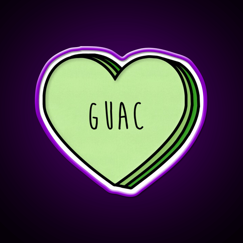 Guacamole Heart Fast Food Led Neon Sign For Burger Place Rgb Color - Shineneon