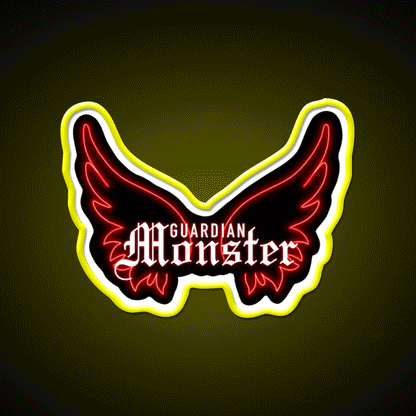 Guardian Monster Welcome Led Neon Sign Open Sign Rgb Color - Custom LED neon sign front view