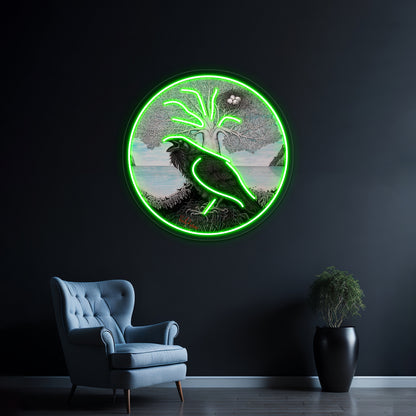 Guarding The Nest Wall Artwork Neon Signs