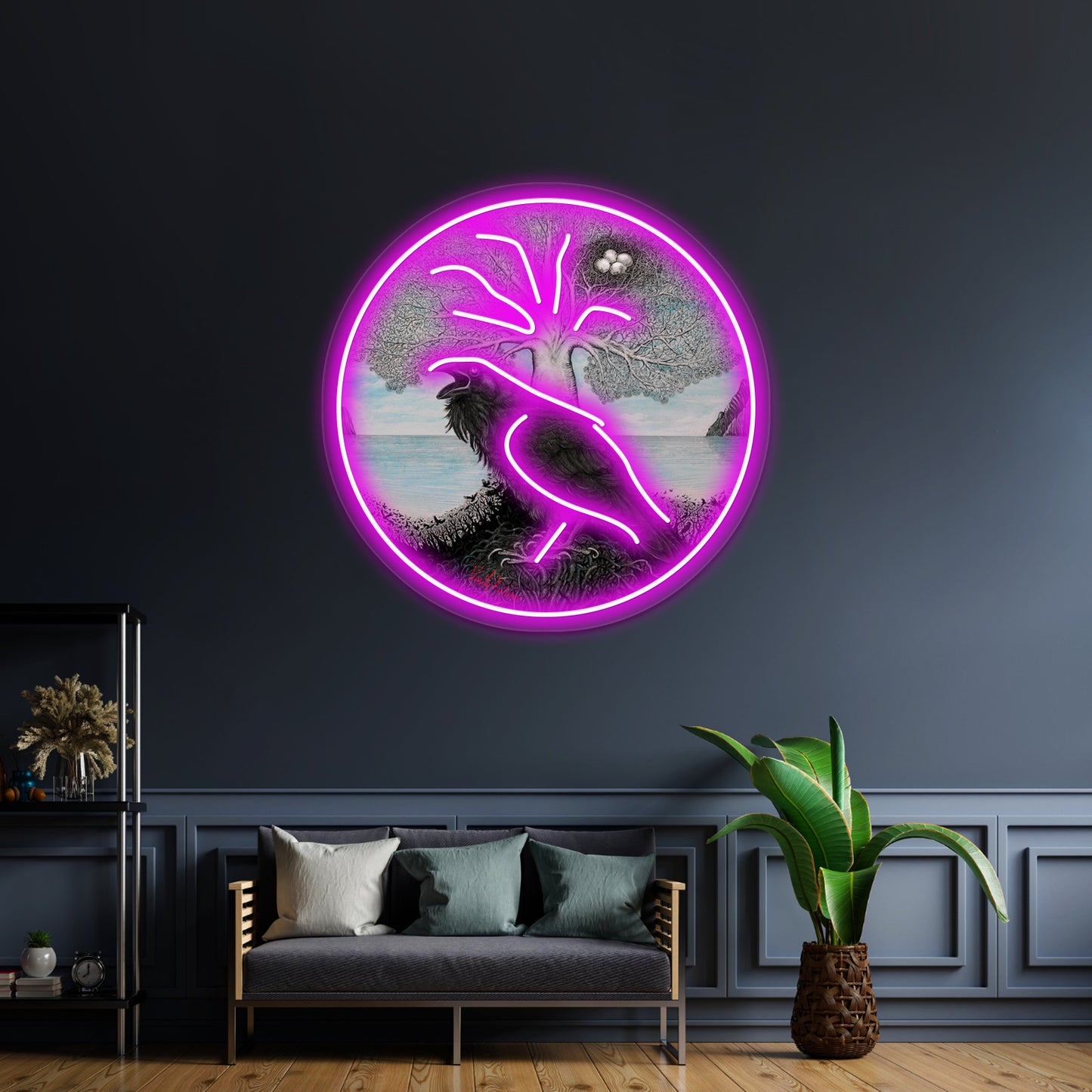 Guarding The Nest Wall Artwork Neon Signs