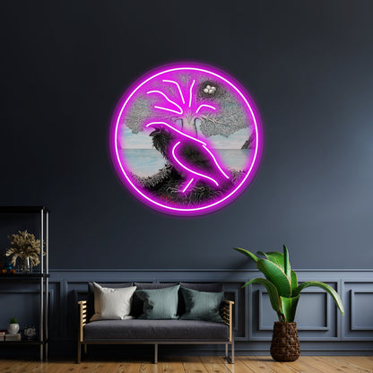 Guarding The Nest Wall Artwork Neon Signs