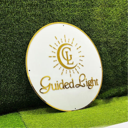 Guided Light Acrylic Business Logo Sign - Shineneon