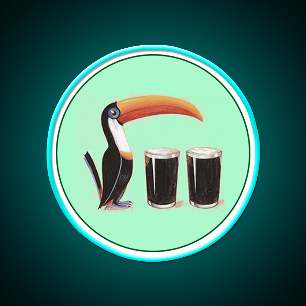 Guiness Toucan Beer Bar Decor Led Neon Sign Rgb Color - Size and dimension reference