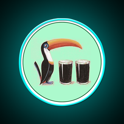 Guiness Toucan Beer Bar Decor Led Neon Sign Rgb Color - Size and dimension reference