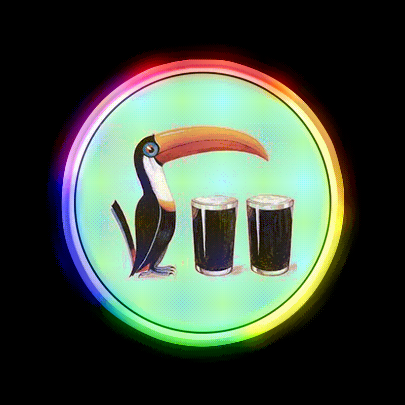 Guiness Toucan Beer Bar Decor Led Neon Sign Rgb Color - LED neon sign close-up detail