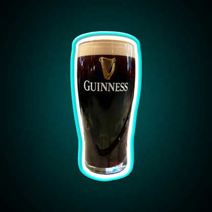 Guinness Beer Bar Decor Led Neon Sign Rgb Color - Size and dimension reference