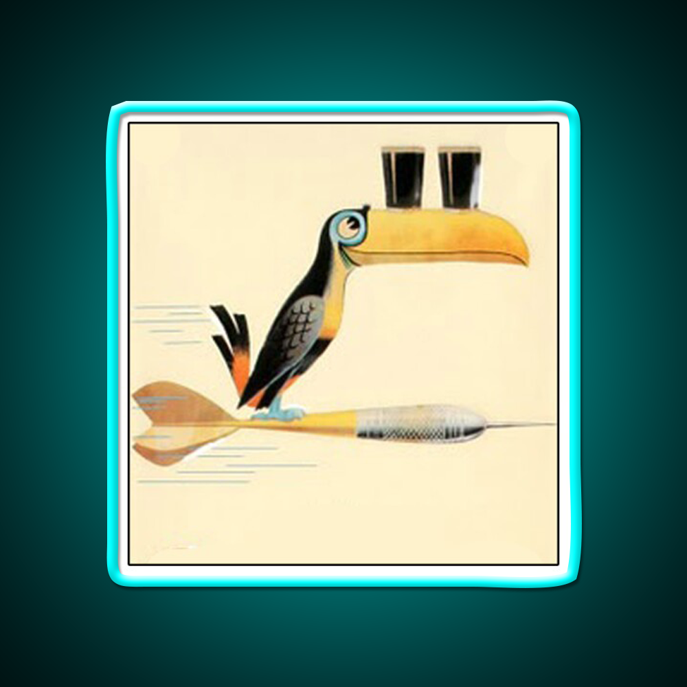Guinness Darts Toucan Beer Bar Decor Led Neon Sign Rgb Color - Size and dimension reference