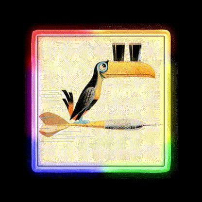 Guinness Darts Toucan Beer Bar Decor Led Neon Sign Rgb Color - LED neon sign close-up detail