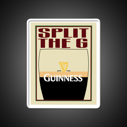 Guinness Split The G Beer Bar Decor Led Neon Sign Rgb Color - LED neon sign view 11