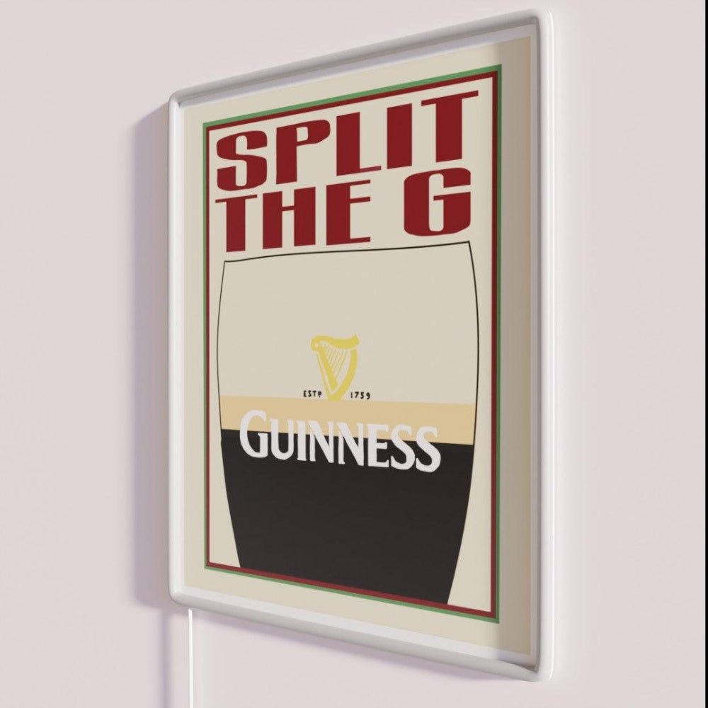 Guinness Split The G Rgb Led Neon Sign - Shineneon