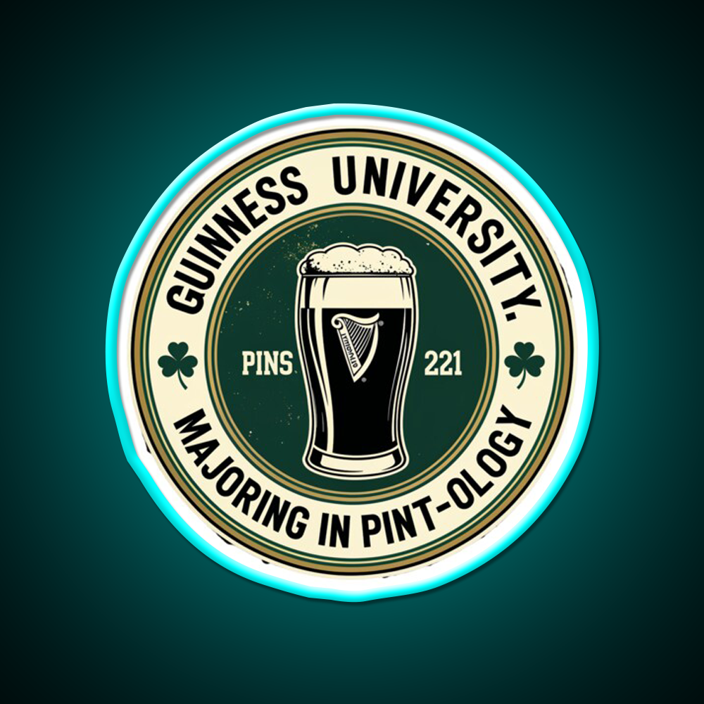 Guinness University Man Cave Bar Led Neon Sign