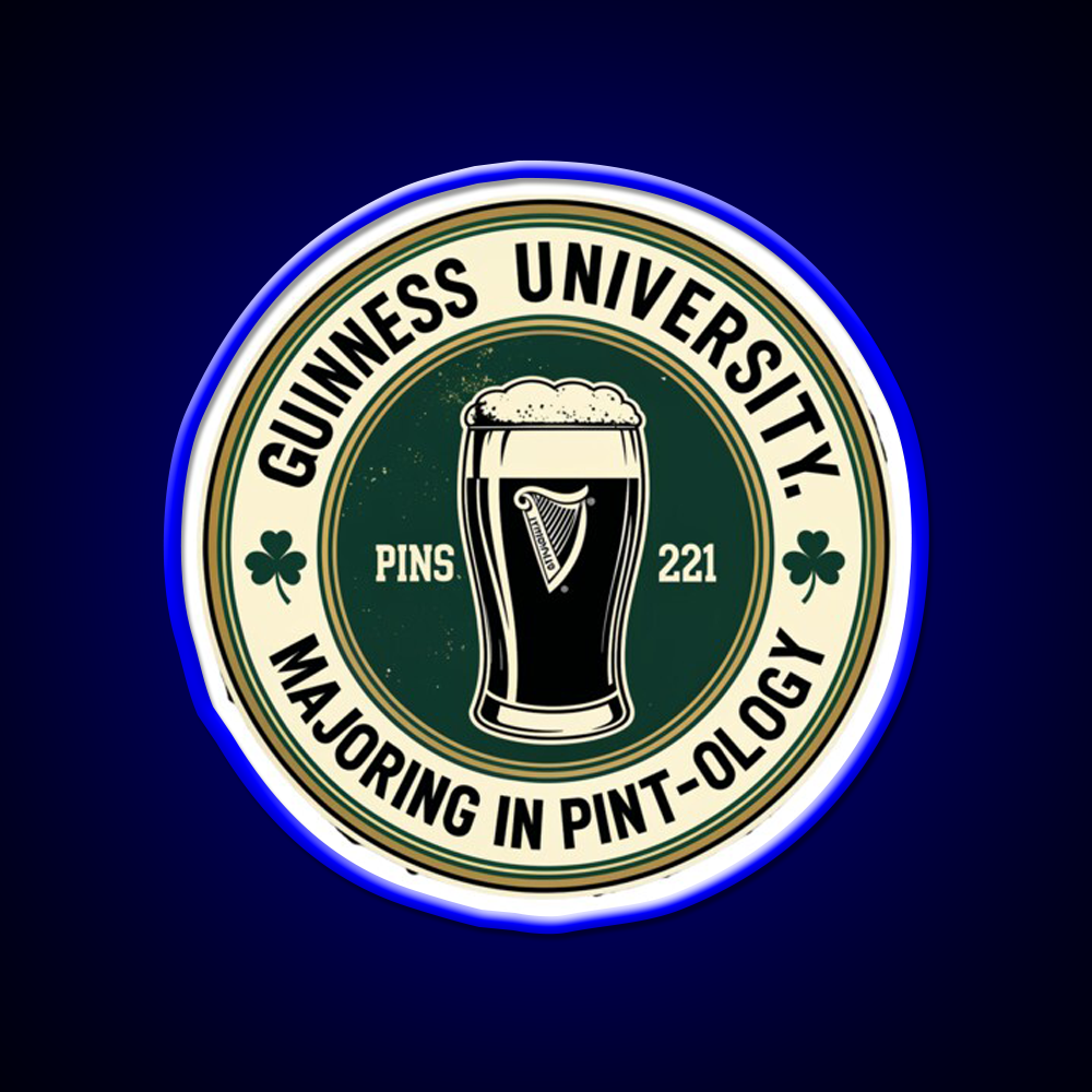 Guinness University Man Cave Bar Led Neon Sign