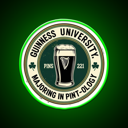 Guinness University Man Cave Bar Led Neon Sign
