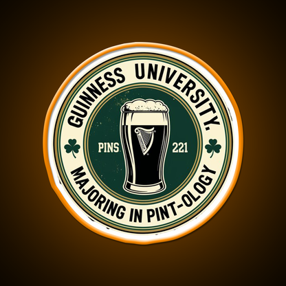 Guinness University Man Cave Bar Led Neon Sign