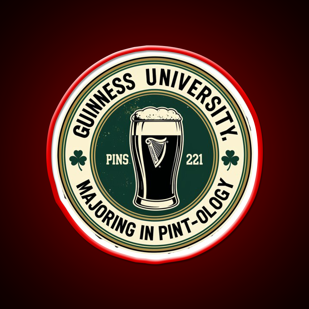 Guinness University Man Cave Bar Led Neon Sign