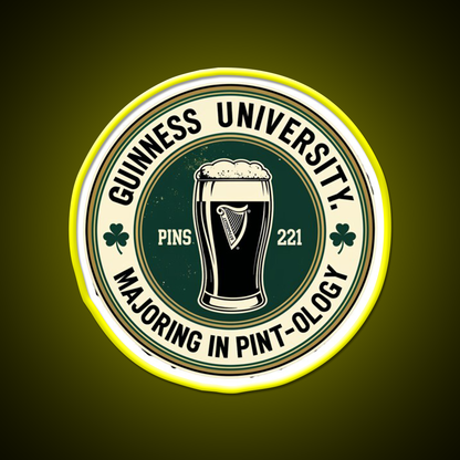 Guinness University Man Cave Bar Led Neon Sign