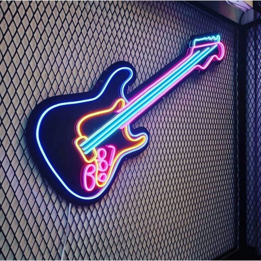 Guitar Led Sign Business Neon Signs Wall Art