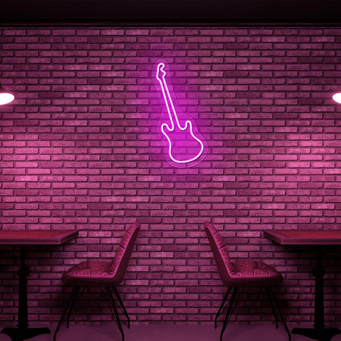 Guitar Neon Sign Room Decor For Bedroom