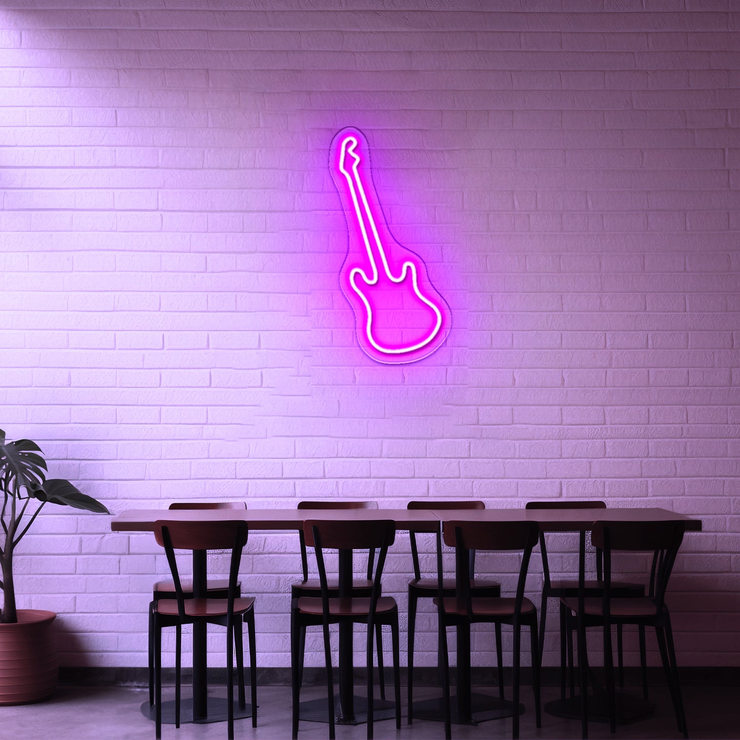 Guitar Neon Sign Room Decor For Bedroom