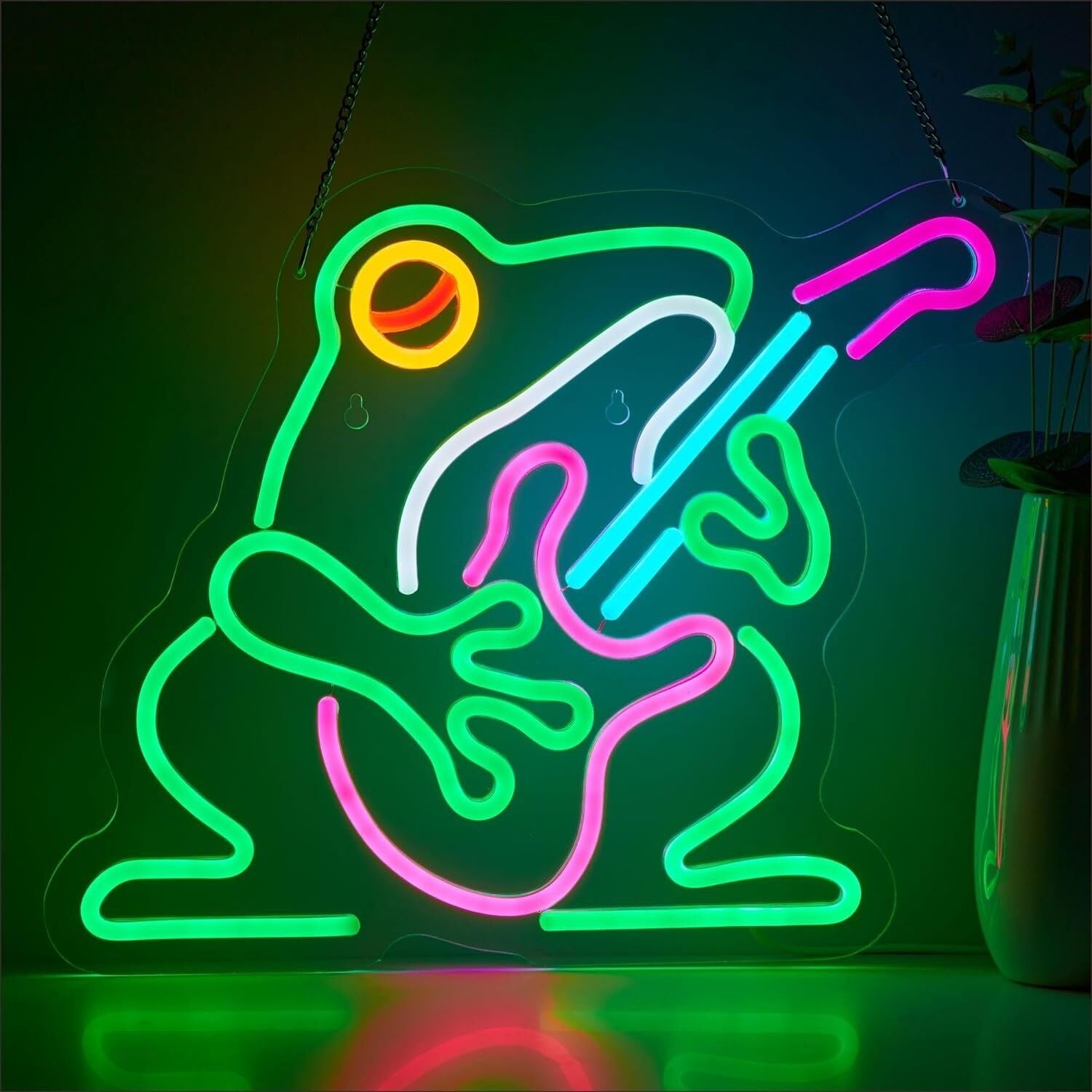 Guitar-Playing Frogs Led Neon Sign Music Room Fun | Shineneon