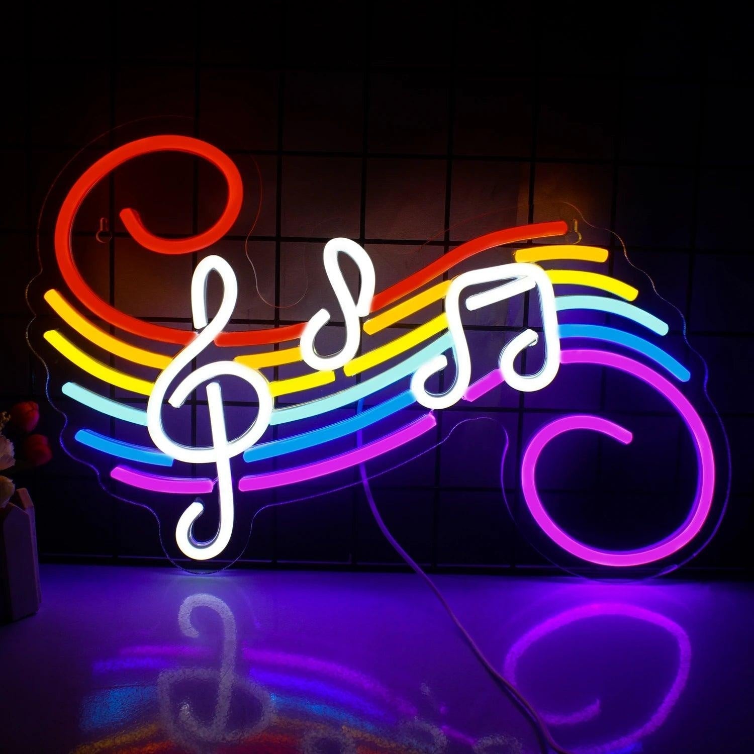 Guitar Rock And Roll Heart Face Led Neon Sign For Retro Indoor Decor - Shineneon