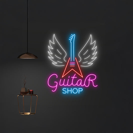 Guitar Shop Led Sign