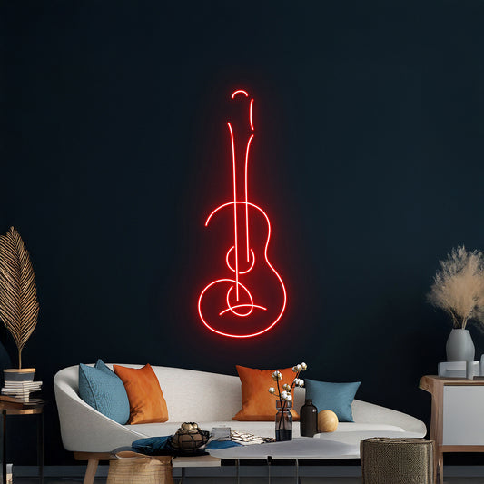 Guitarist Neon Light Music Instrument Neon Sign