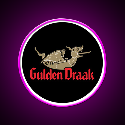 Gulden Draak Beer Bar Decor Led Neon Sign Rgb Color - Neon sign mounted on wall in room