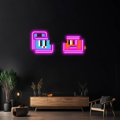 Gumball And Darwin Watterson Amazing World Artwork Led Neon Signs - LED neon sign close-up detail
