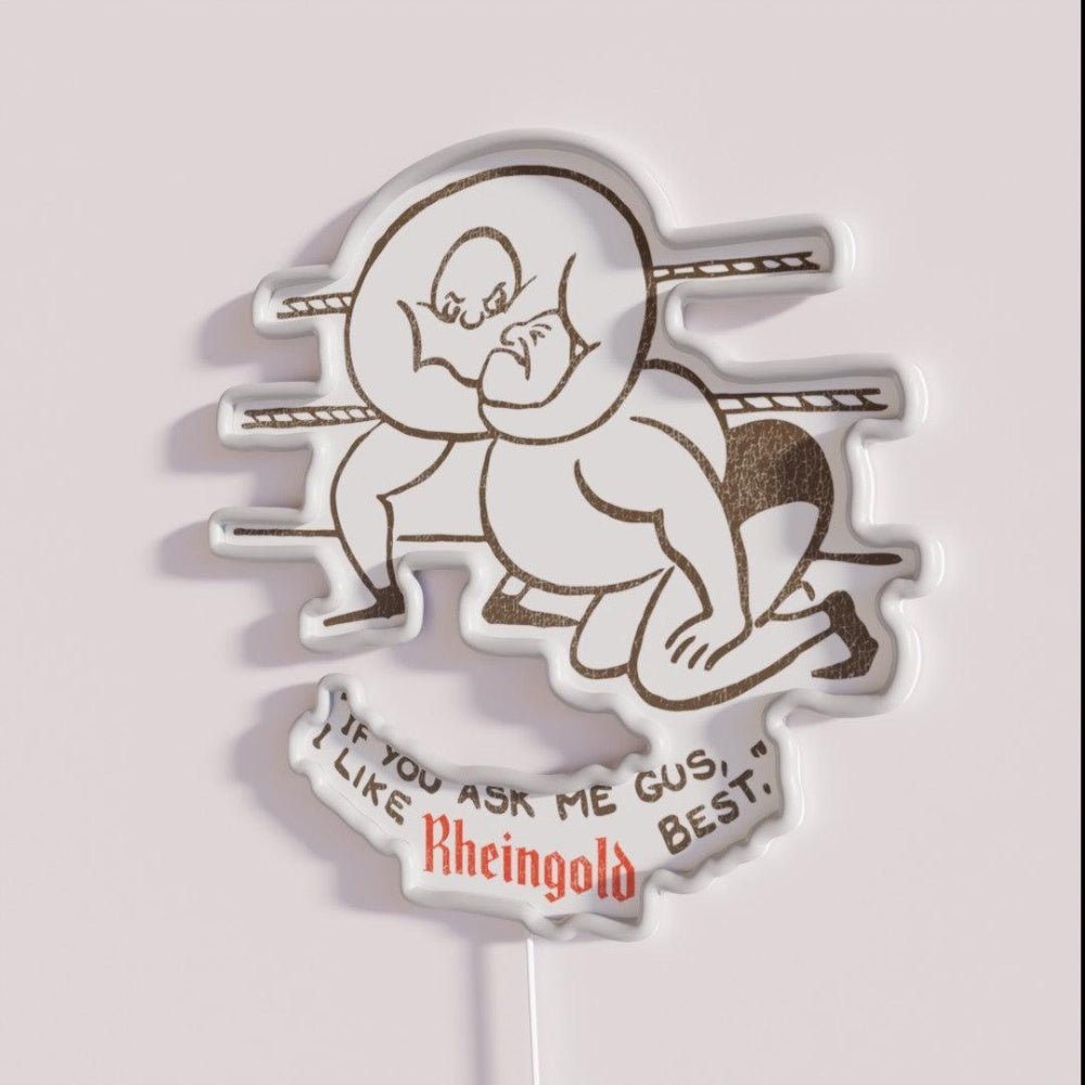Gus I Like Rheingold Beer Retro Defunct Breweriana Rgb Led Neon Sign - Shineneon