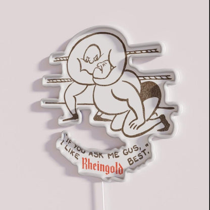Gus I Like Rheingold Beer Retro Defunct Breweriana Rgb Led Neon Sign - Shineneon