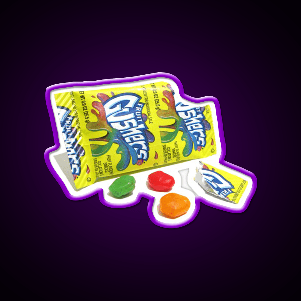Gushers Snack Food Led Neon Sign Rgb Color - Shineneon