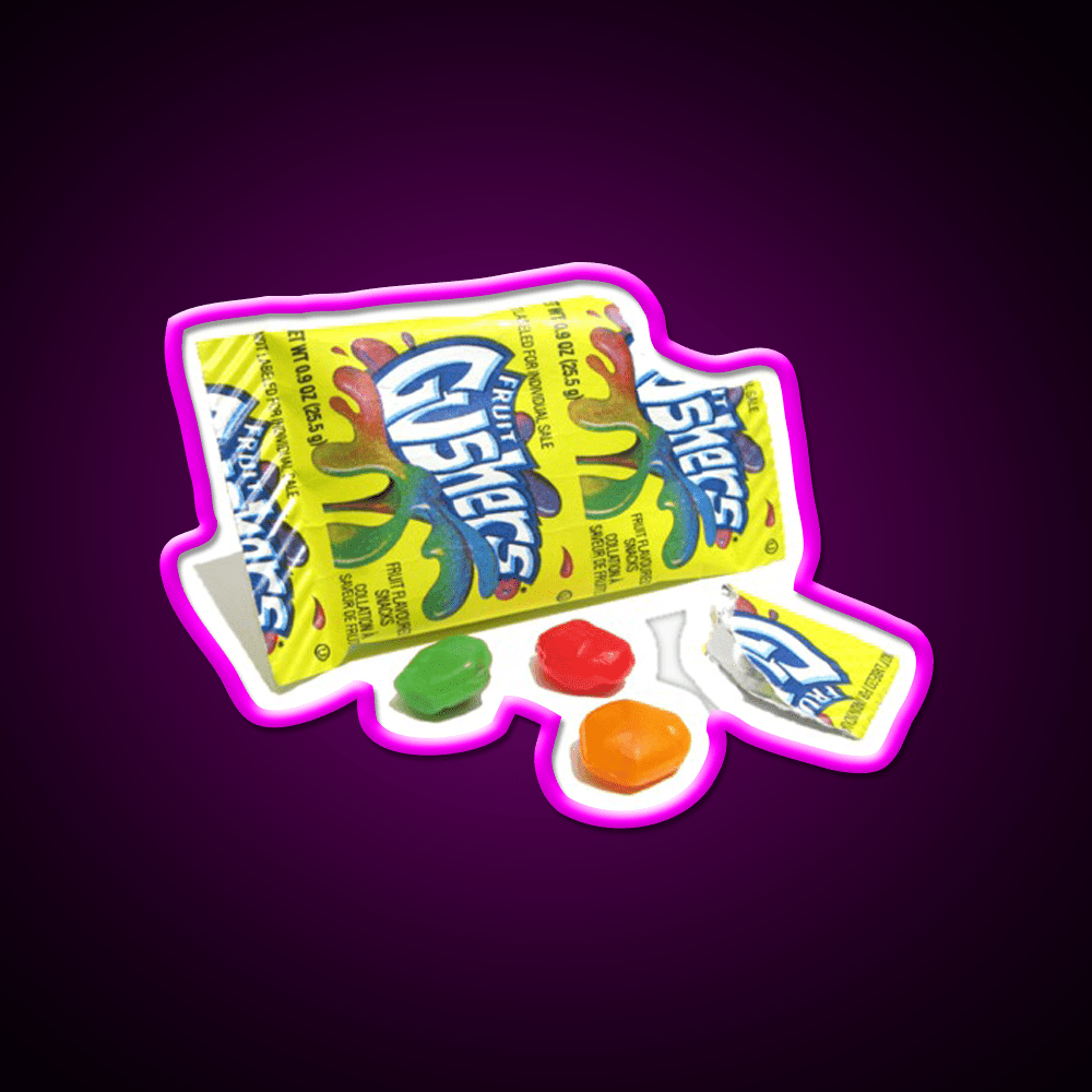 Gushers Snack Food Led Neon Sign Rgb Color - Shineneon