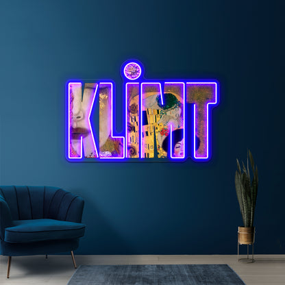 Gustav Klimt Wall Artwork Neon Signs