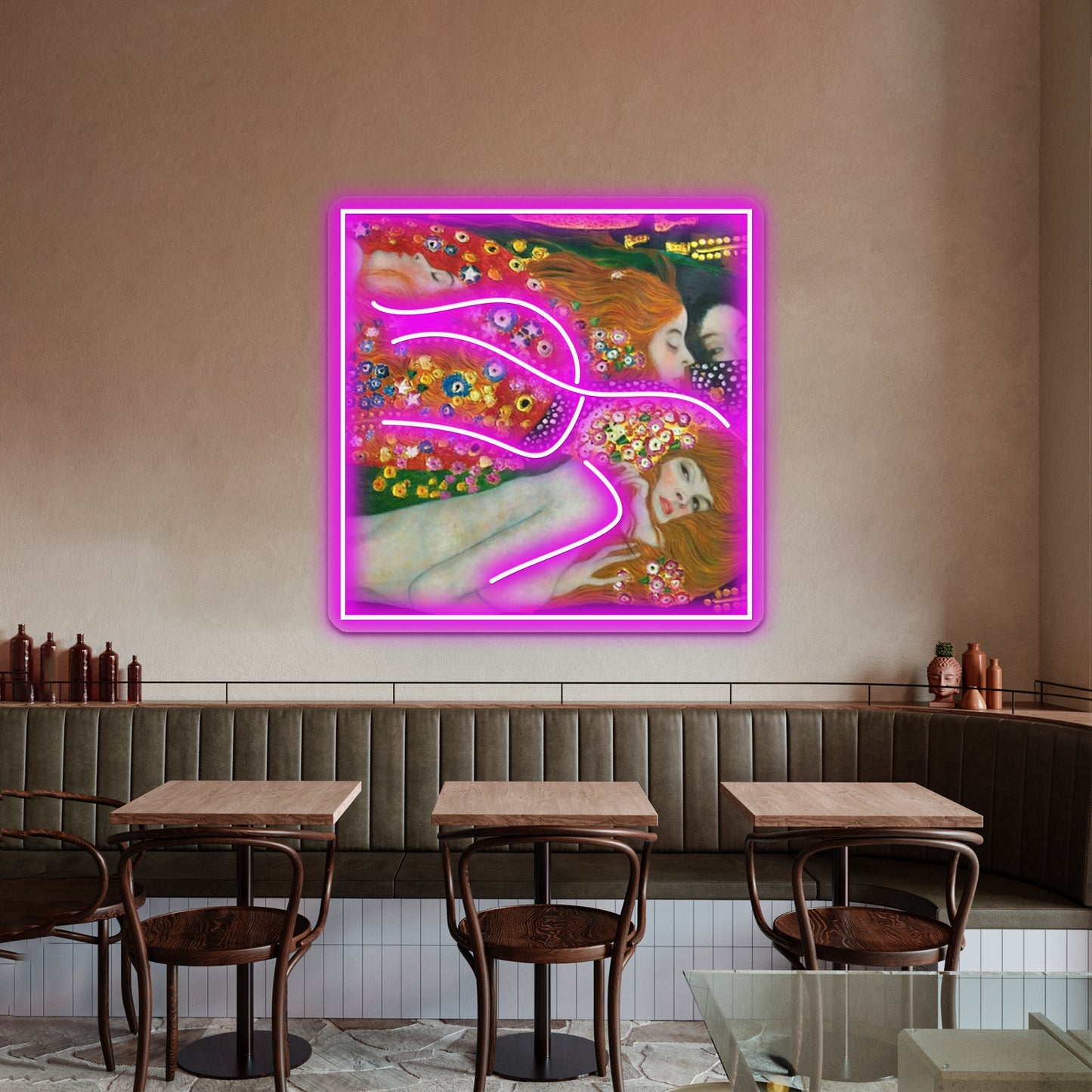 Gustav Klimt Water Serpents Ii Wall Artwork Neon Signs